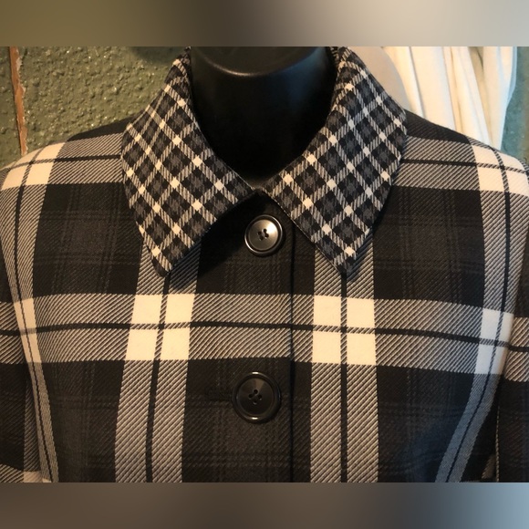 J.G. Hook Suits Sz 6 Gray & White Plaid Wool Blend Jacket - Picture 4 of 6